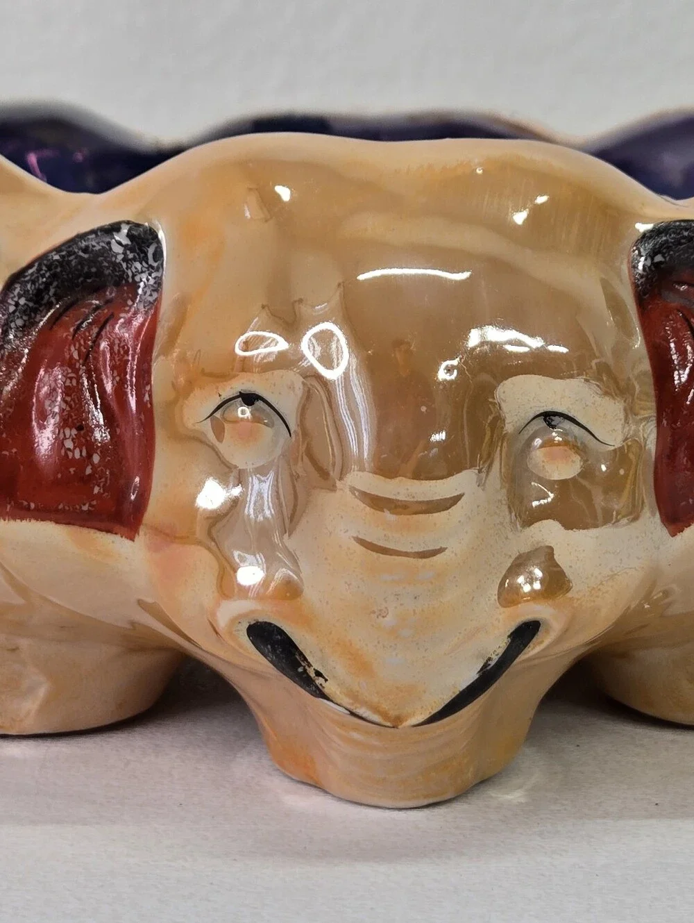 VTG Lusterware Elephant Planter Made in Japan Mid Century Pottery Lucky 30s Rare